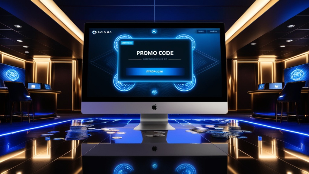 Interface de validação de código promocional num casino digital