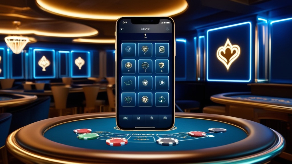 iPhone com acesso móvel à Posido em ambiente de casino