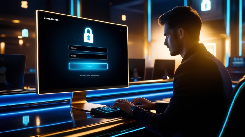 Tela de login do Posido em ambiente de cassino escuro e moderno